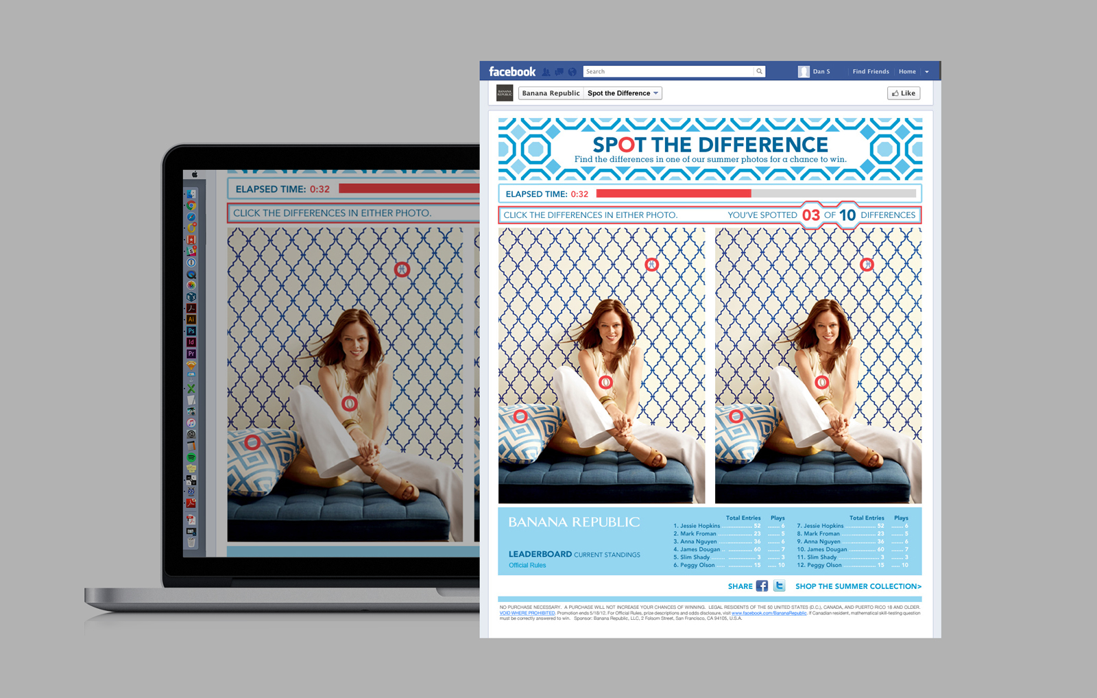 banana republic online game, brand promotion