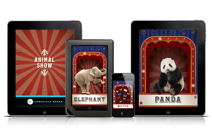 collection of screens for Animal Show Mobile App, mobile first design
