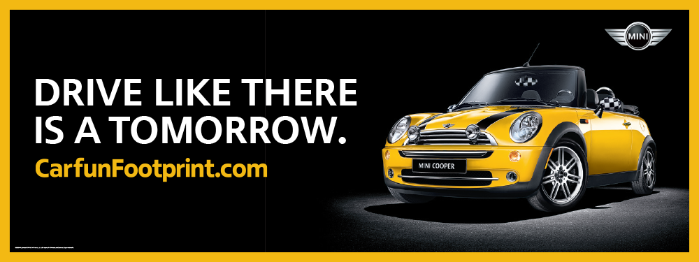 rolling stone ad with a mini cooper advertisment