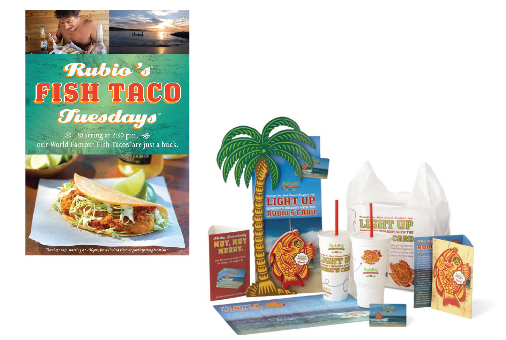 Point of Purchase items and Advertisment for Rubios